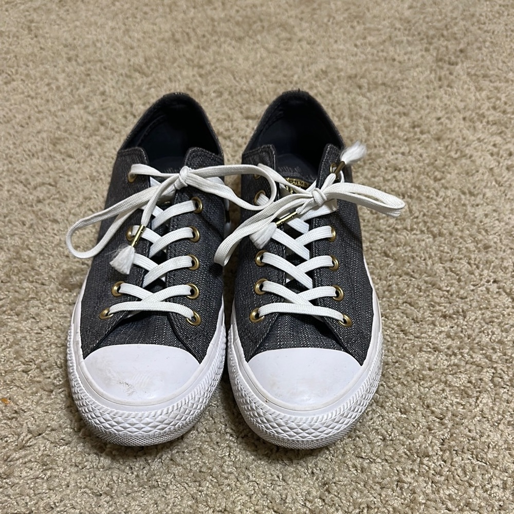 Converse Gray and White Sneakers *Slightly Worn*